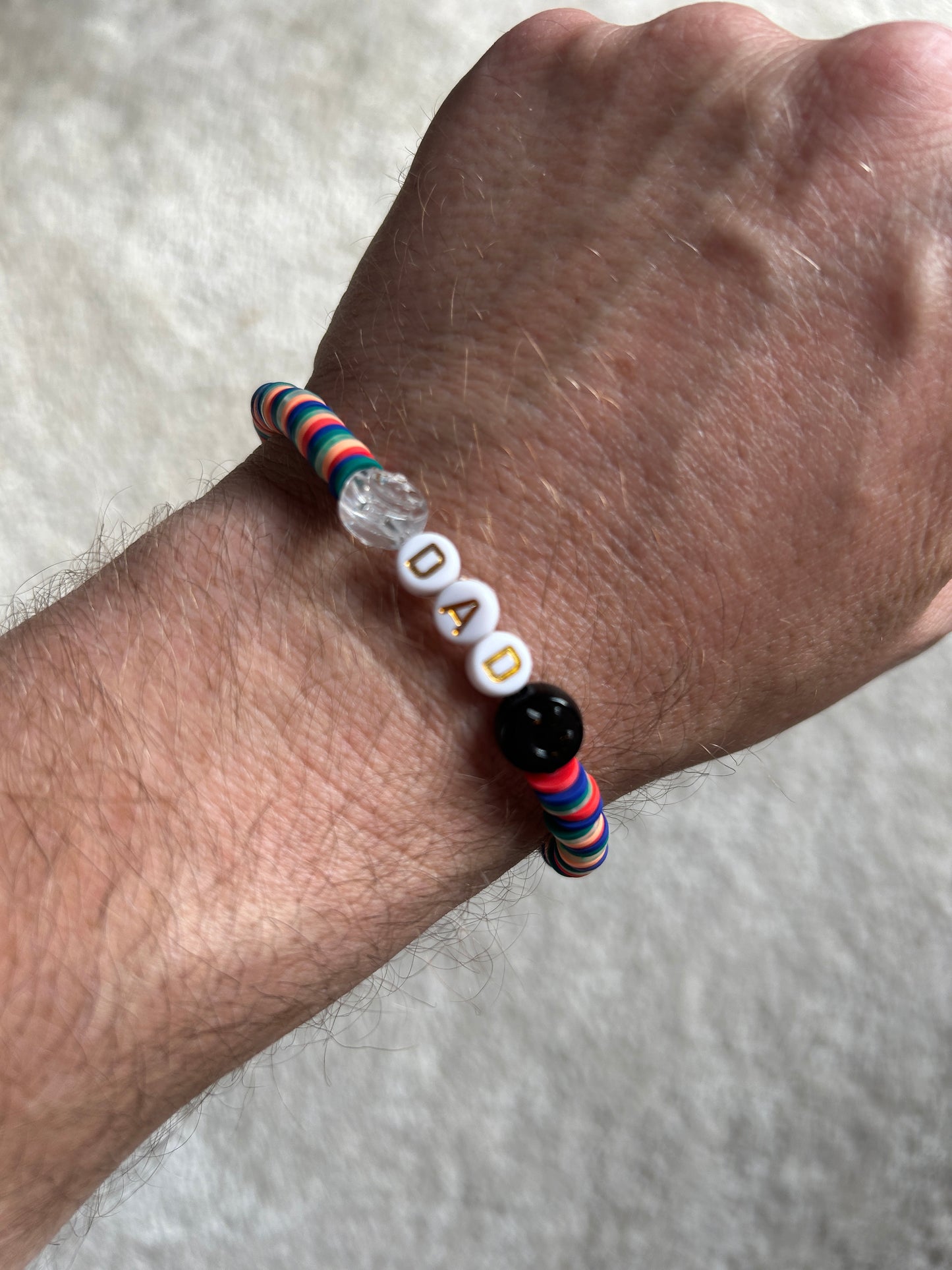 Rainbow style ‘DAD’ Bracelet