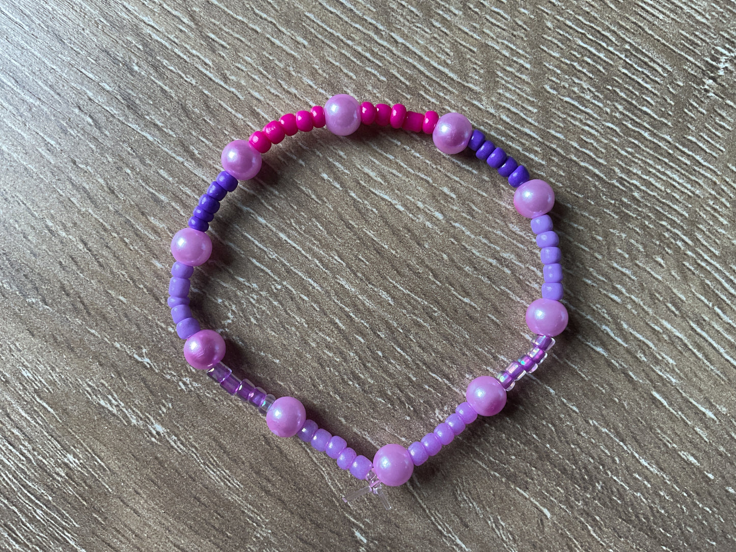 Children’s multi purple pearl bead bracelet