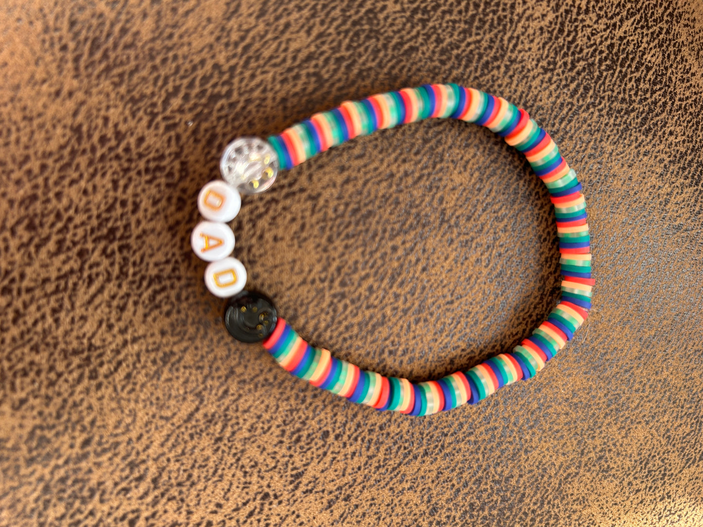 Rainbow style ‘DAD’ Bracelet